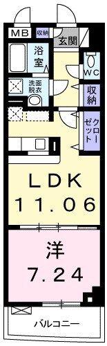 プレイン ステージ(1LDK/1階)の間取り写真