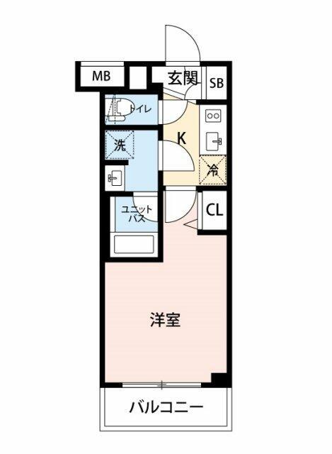 マイナビSTAY大崎2(1K/2階)の間取り写真