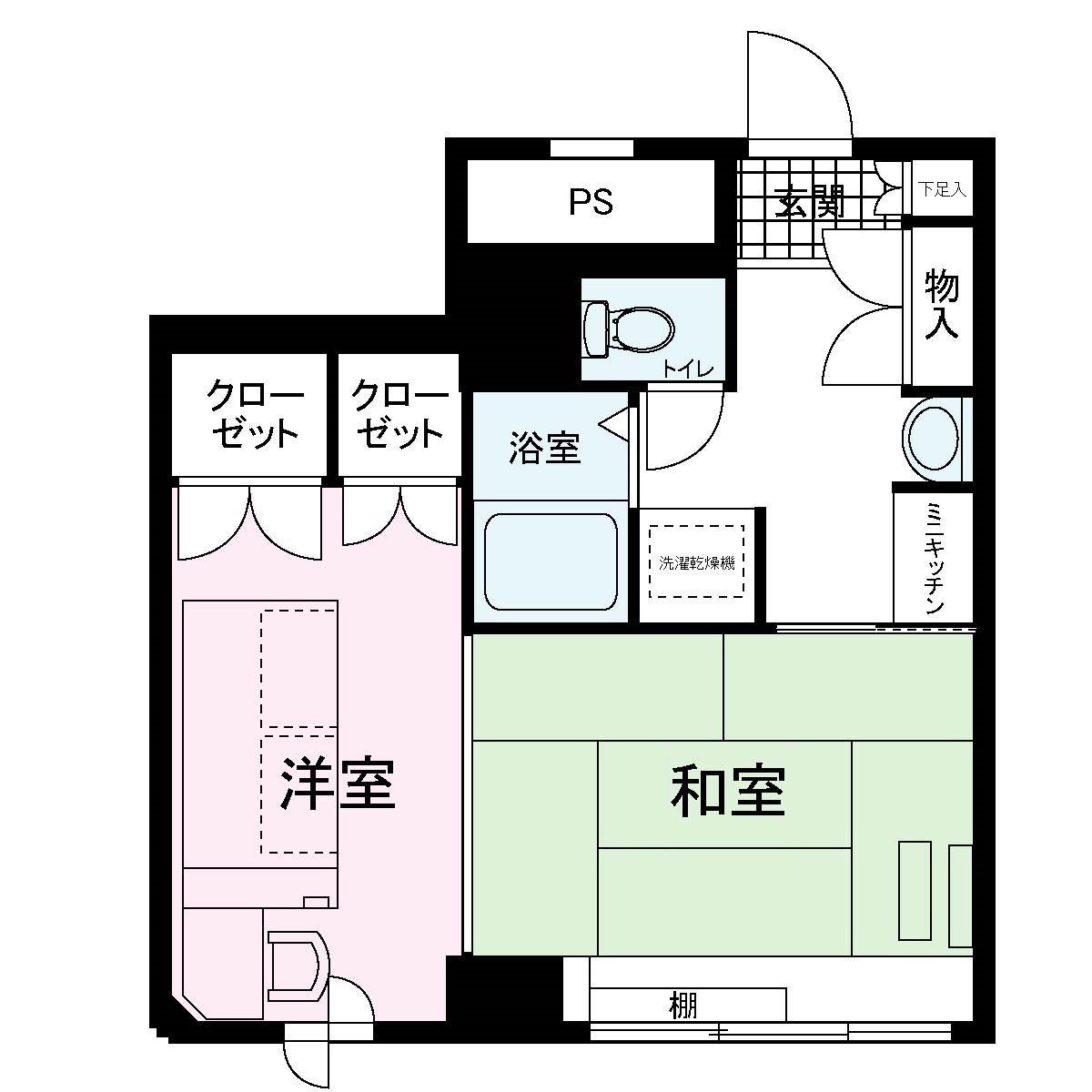 アルファコンフォート新潟(1K/3階)の間取り写真
