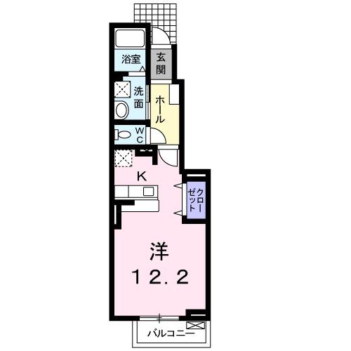 KEI HOUSEII(1K/1階)の間取り写真