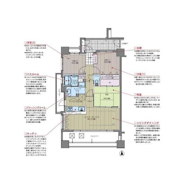 サーパス清水台(3LDK/13階)の間取り写真