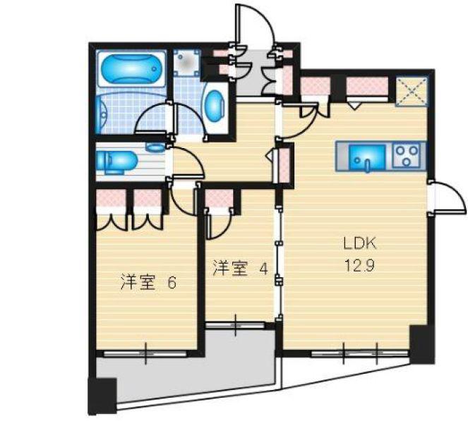 BRILLATHERESIDENCETOKYOYAESUAVENUE(2LDK/5階)の間取り写真