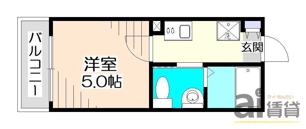 MELDIA西所沢II(1K/3階)の間取り写真