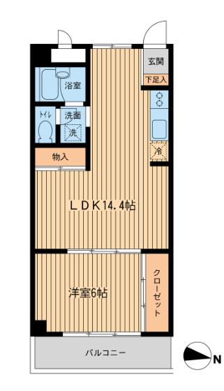 ベストヒーゲルハイム(1LDK/3階)の間取り写真