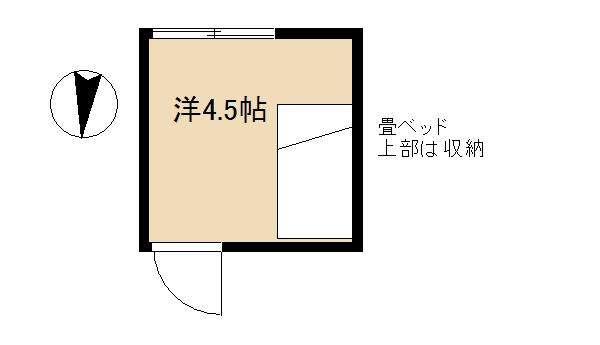 フラワーホーム(ワンルーム/2階)の間取り写真
