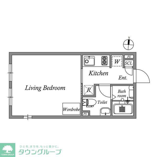 PASEO新中野(1K/2階)の間取り写真