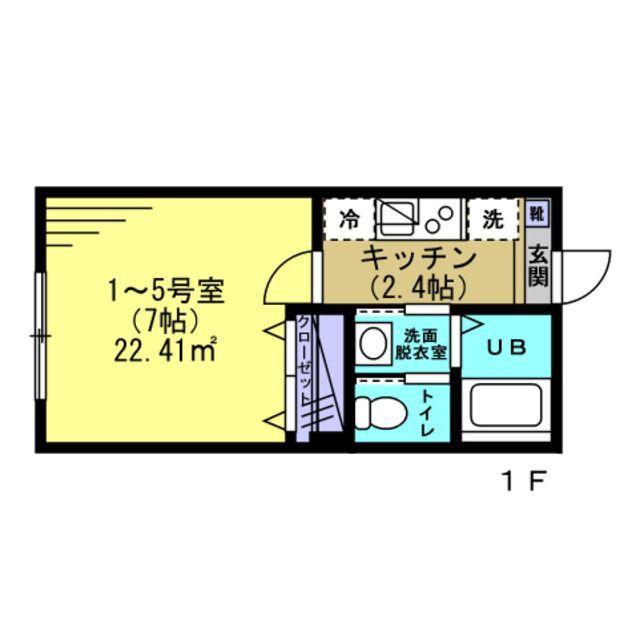 セレーナ八千代(1K/2階)の間取り写真