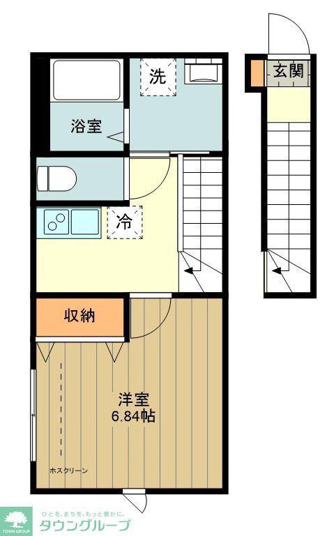 フルセイル豊田(1K/2階)の間取り写真