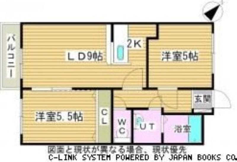 ミピアーチェ東札幌(2LDK/2階)の間取り写真