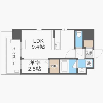 CIDNAL THE PLACE(1LDK/4階)の間取り写真
