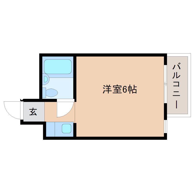 クリエーション21(ワンルーム/4階)の間取り写真