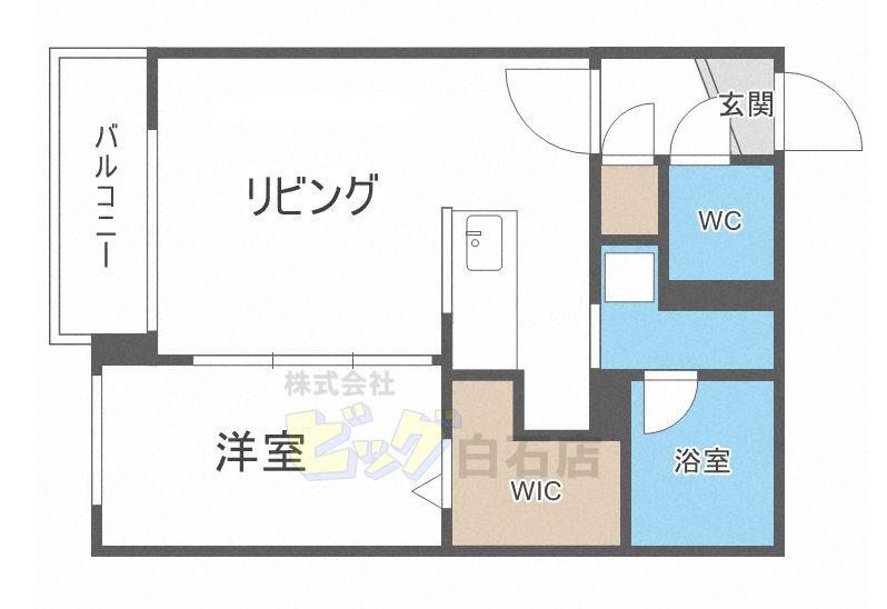 レジデンス菊水(1LDK/4階)の間取り写真