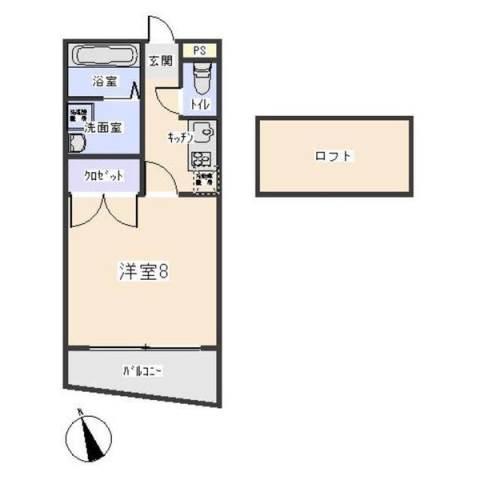 コーポ桜井 A(1K/1階)の間取り写真