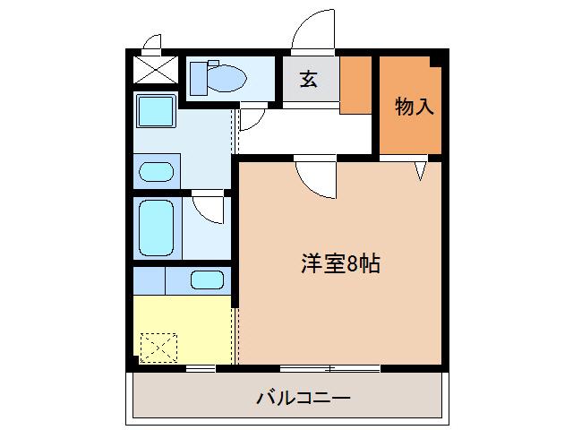 グランコート(1K/1階)の間取り写真