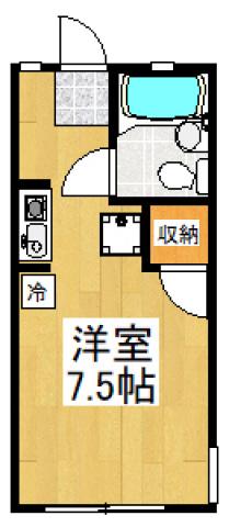 STATING POINT前沢(1K/2階)の間取り写真
