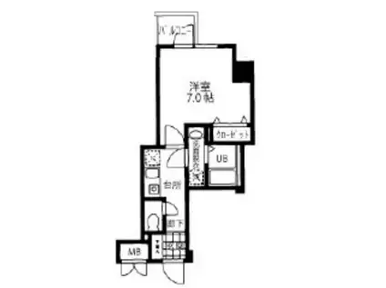 クレミエ ヒロイ(1K/10階)の間取り写真