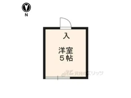 松ヶ崎かえで荘(ワンルーム/2階)の間取り写真