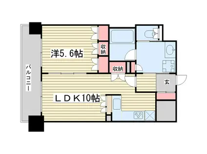 リーガル京都河原町五条II(1LDK/2階)の間取り写真