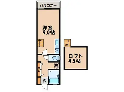 メゾンポムルージュ(ワンルーム/1階)の間取り写真