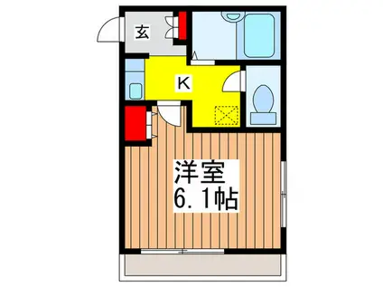 コートハウスM・K(1K/2階)の間取り写真