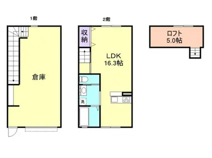 WAKANOURA(ワンルーム/2階)の間取り写真