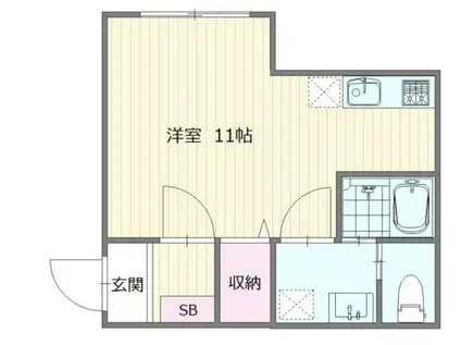 IKEJIRI APART MENTS(ワンルーム/1階)の間取り写真