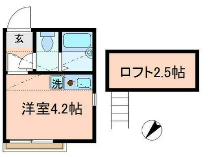 エスポワール西尾久(ワンルーム/3階)の間取り写真