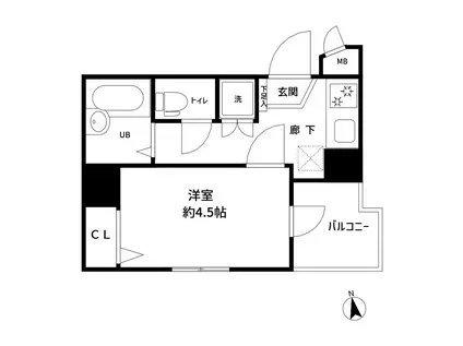 セジョリ志村坂上II(1K/6階)の間取り写真