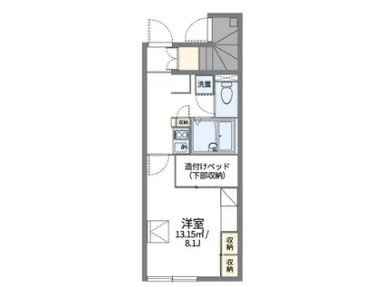 RUHEN HEIM(1K/1階)の間取り写真