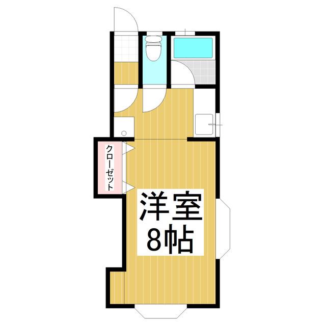 アプリコットあもり(1K/2階)の間取り写真