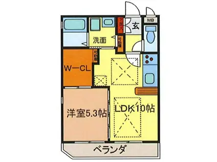 シャリオ グランデ(1LDK/4階)の間取り写真