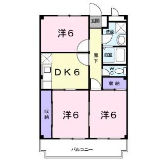 グランディオーズ(3DK/3階)の間取り写真