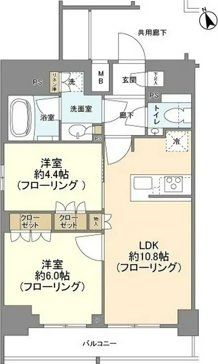 リビオレゾン新虎通り 12階階 間取り