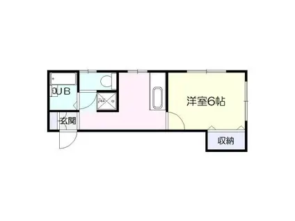 サンライズ寿(1K/1階)の間取り写真