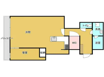シティタワー堀江(1LDK/4階)の間取り写真