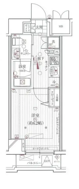 ライズコート大森町 2階階 間取り