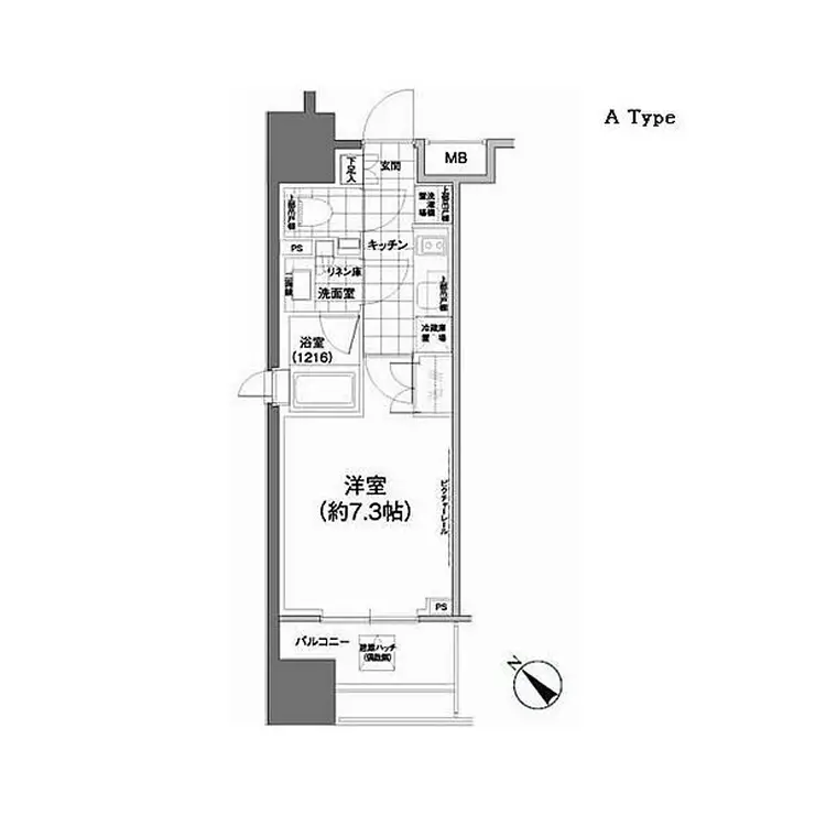 パークハビオ武蔵小山 7階階 間取り