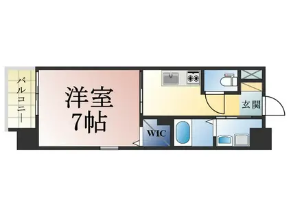 SUN RICH S・T(1K/6階)の間取り写真