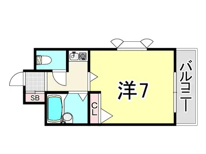 メゾン・ド・マキ(1K/3階)の間取り写真