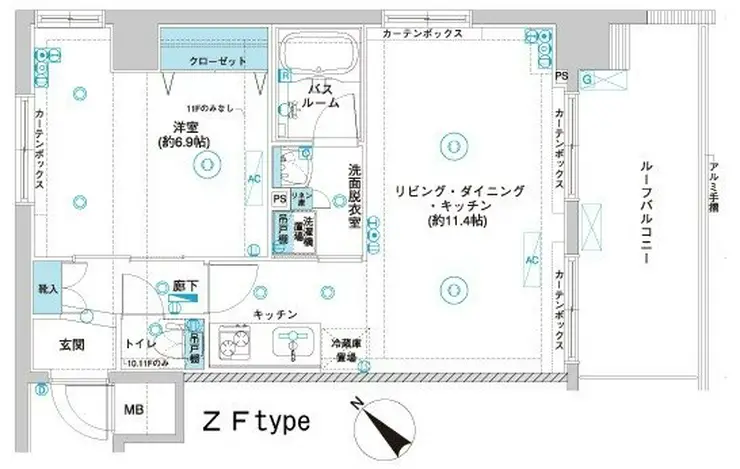 フェニックス横濱関内BAY GAIA 10階階 間取り