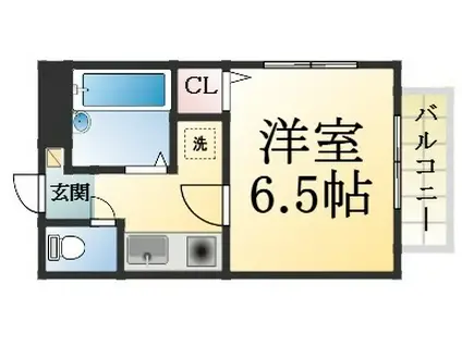 ラスぺランザ須磨(1K/2階)の間取り写真