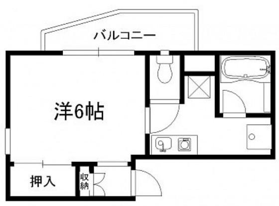 K1ハイム東雲(1K/6階)の間取り写真