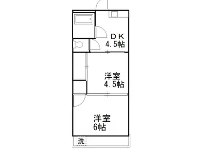 長澤ビル(2DK/2階)の間取り写真