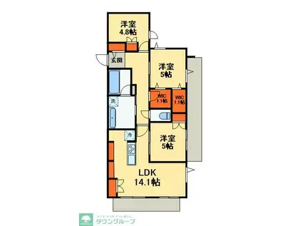 アレーズKASHIWANOHA(3LDK/3階)の間取り写真