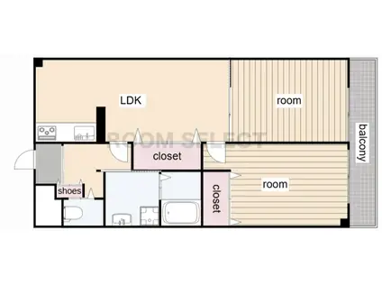 ヨシタカハイツ(1LDK/3階)の間取り写真