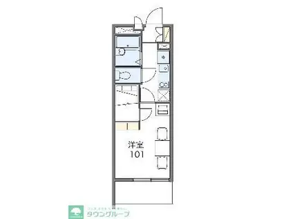 レオパレスMILKYWAY(1K/3階)の間取り写真