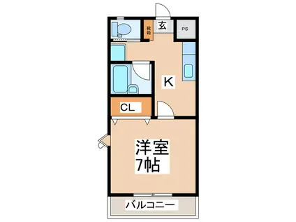 ソフィアM(1K/2階)の間取り写真