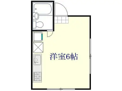 ウィングサンユー谷塚(ワンルーム/1階)の間取り写真
