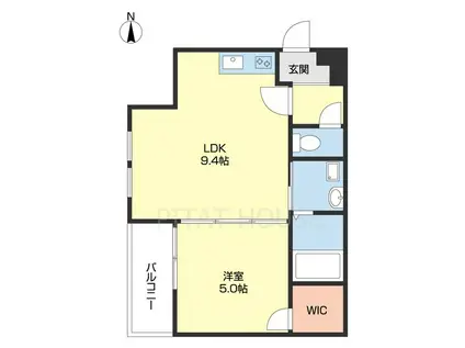 アメニティ高松(1LDK/1階)の間取り写真