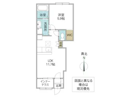 GRAN MITSU(1LDK/1階)の間取り写真